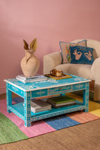 Blue & White Hand Painted Coffee Table