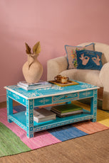 Blue & White Hand Painted Coffee Table