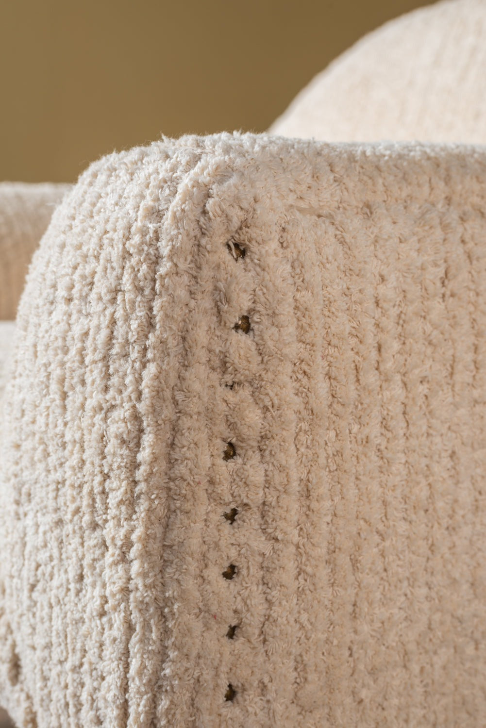 Agata Chenille Upholstered Wooden Arch Chair | living room chairs | lounger | single chairs for living room | lounge chair | chaise lounge chair