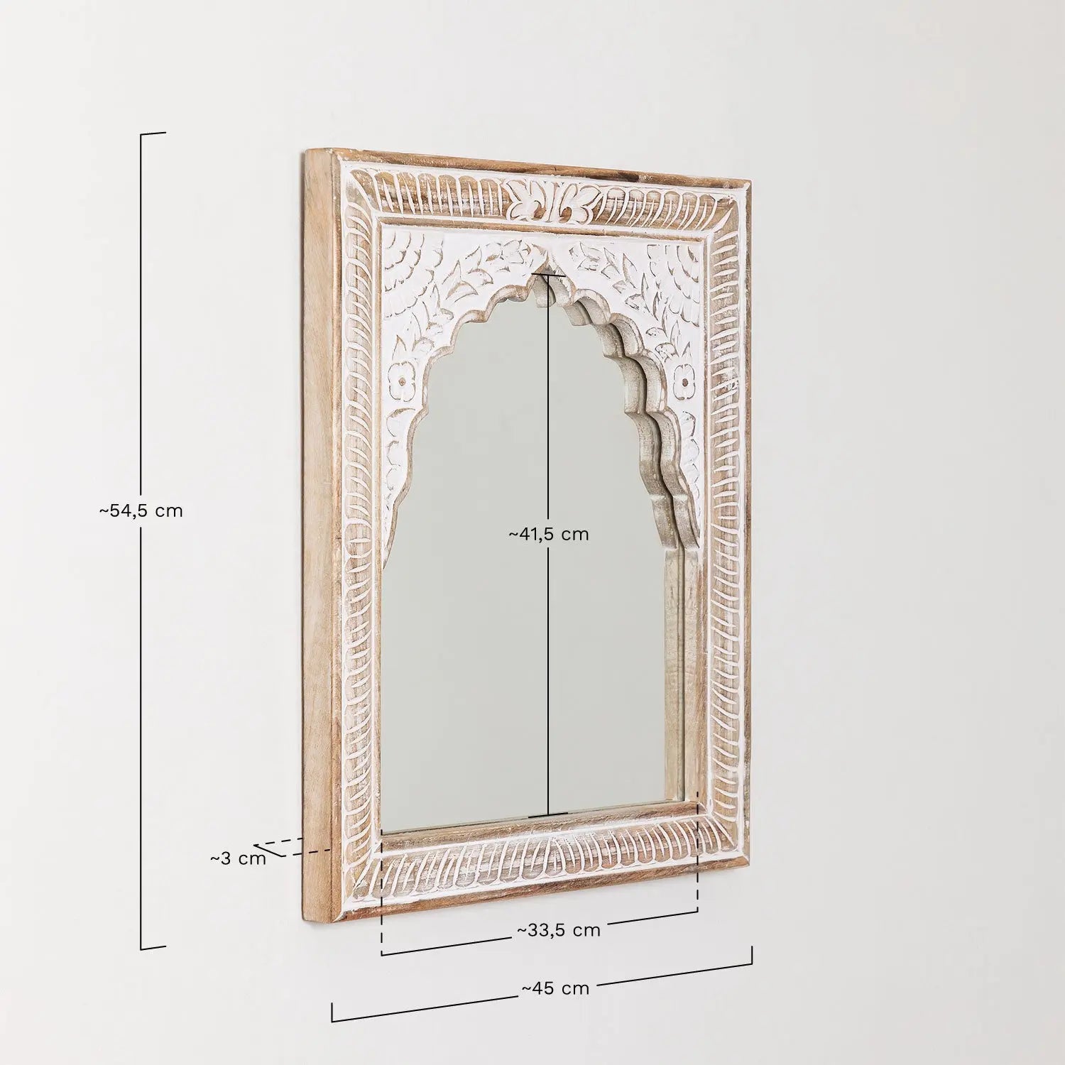 Handmade Indian Style Jharokha Hand Carved Wall Mirror in Solid Hard Wood | Vinatge | Rustic | Living Room Antique Wall Decor Mirror Antique Home Decor jlhomedecor2021.myshopify.com