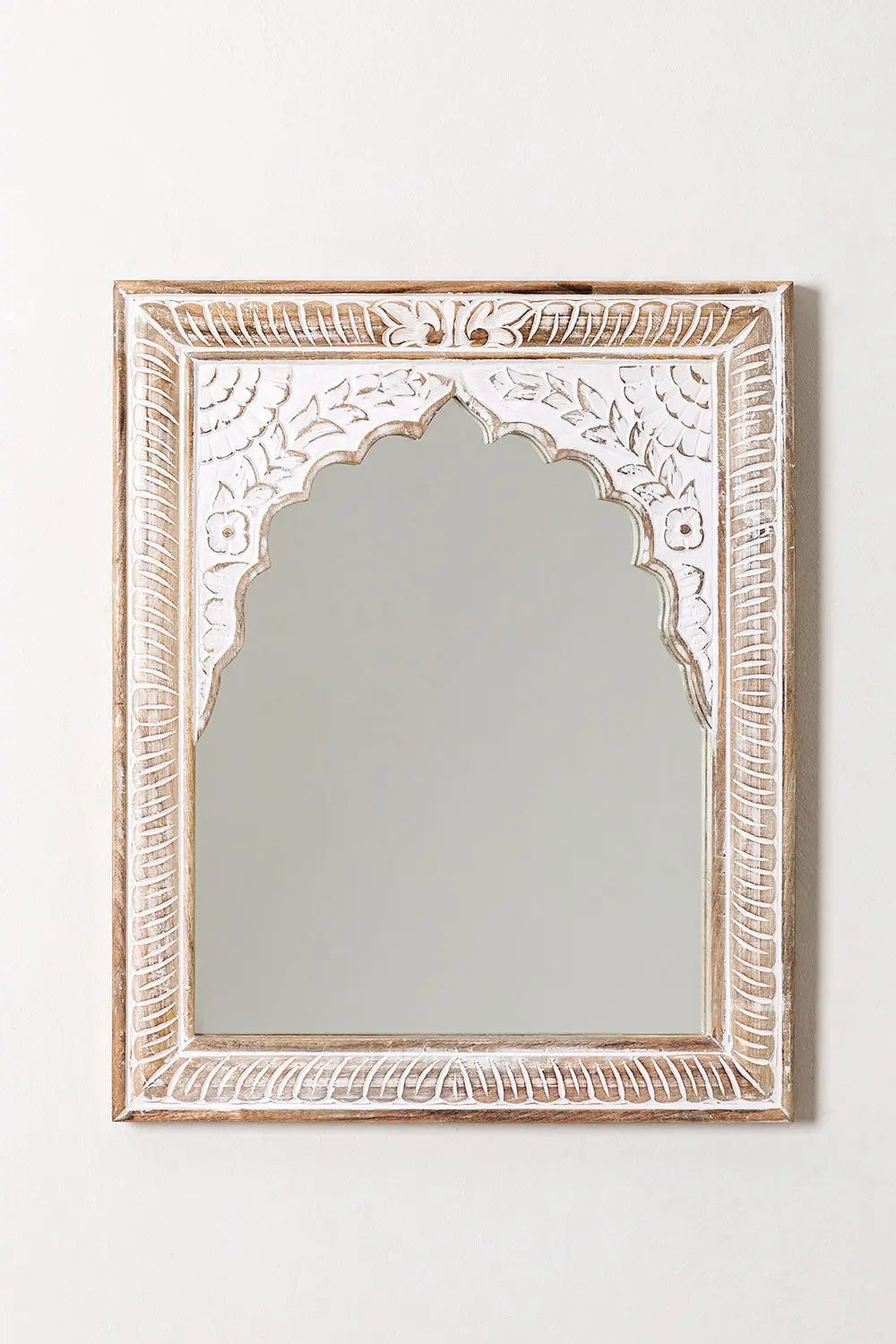 Handmade Indian Style Jharokha Hand Carved Wall Mirror in Solid Hard Wood | Vinatge | Rustic | Living Room Antique Wall Decor Mirror Antique Home Decor jlhomedecor2021.myshopify.com