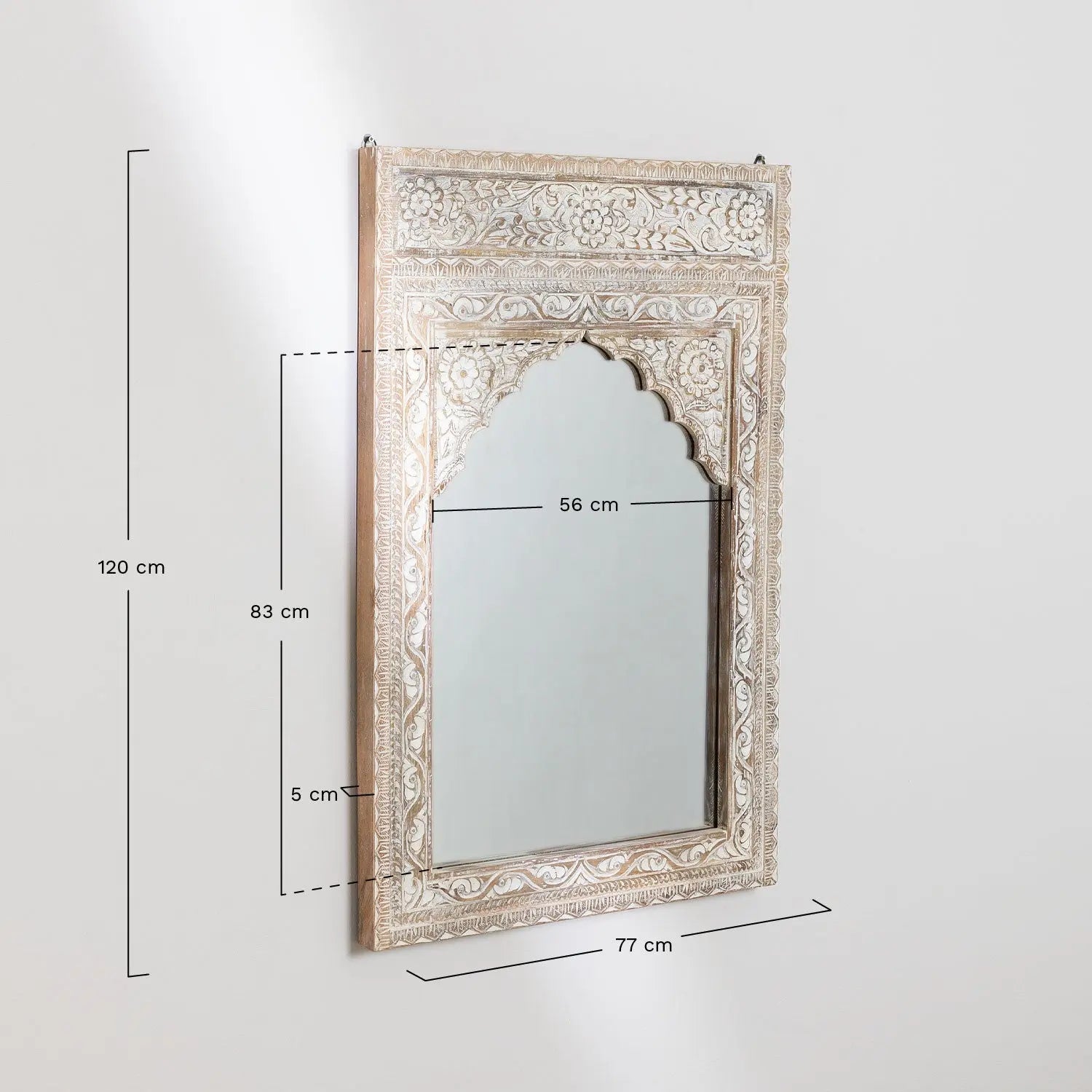 Handmade Indian Style Jharokha Hand Carved Wall Mirror in Solid Hard Wood | Vinatge | Rustic | Living Room Antique Wall Decor Mirror Antique Home Decor jlhomedecor2021.myshopify.com