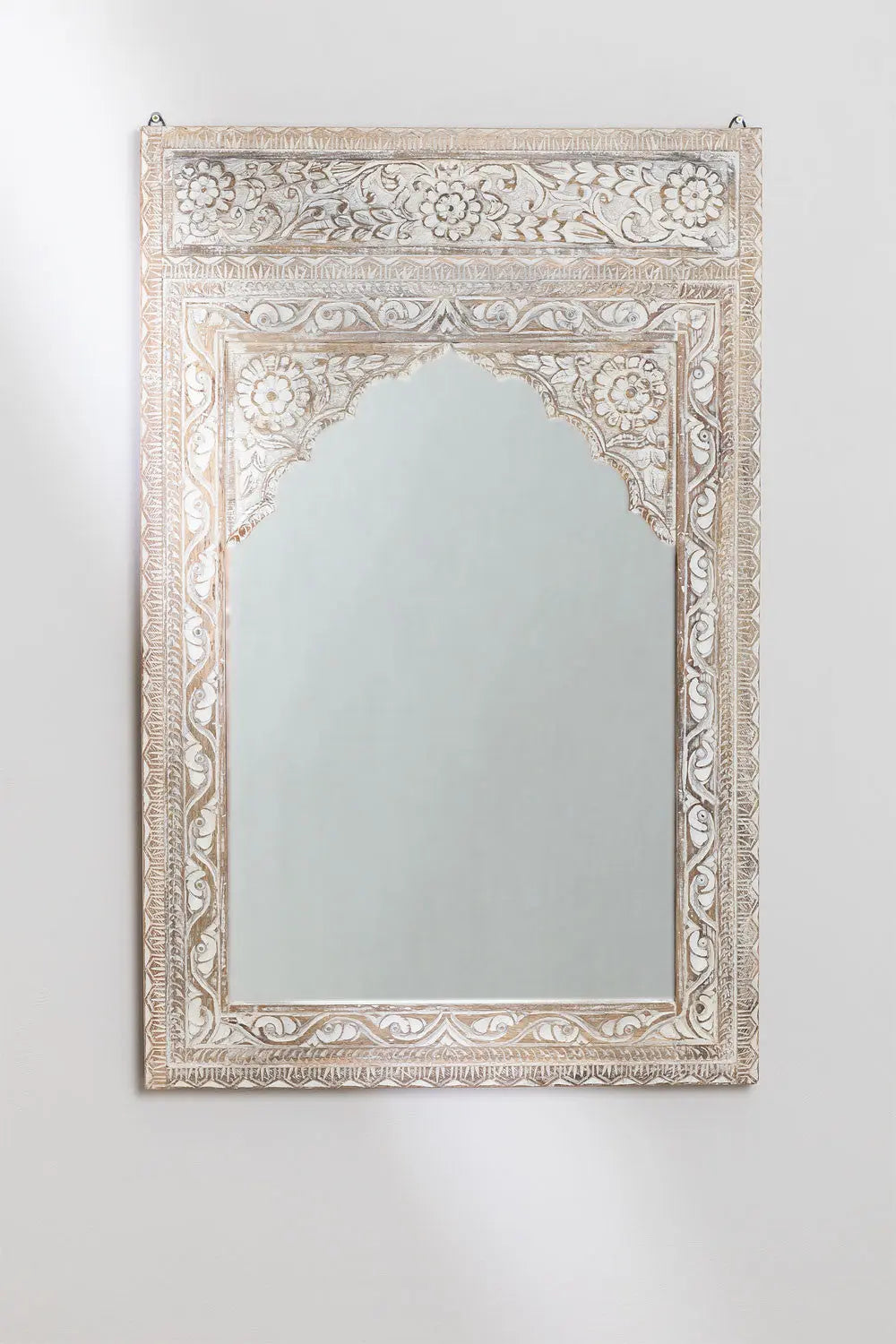 Handmade Indian Style Jharokha Hand Carved Wall Mirror in Solid Hard Wood | Vinatge | Rustic | Living Room Antique Wall Decor Mirror Antique Home Decor jlhomedecor2021.myshopify.com