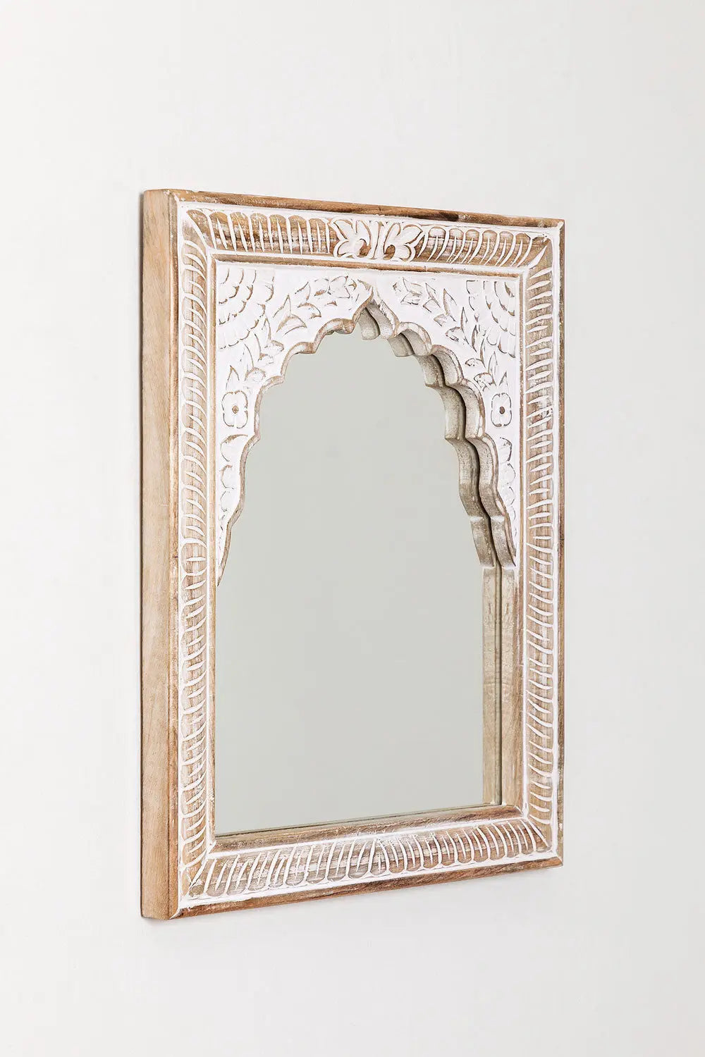 Handmade Indian Style Jharokha Hand Carved Wall Mirror in Solid Hard Wood | Vinatge | Rustic | Living Room Antique Wall Decor Mirror Antique Home Decor jlhomedecor2021.myshopify.com