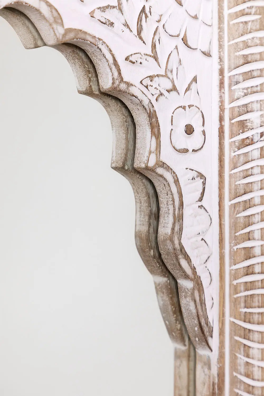 Handmade Indian Style Jharokha Hand Carved Wall Mirror in Solid Hard Wood | Vinatge | Rustic | Living Room Antique Wall Decor Mirror Antique Home Decor jlhomedecor2021.myshopify.com