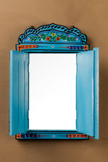 Tuqoise Hand Painted Window Mirror