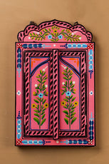 Pink Hand Painted Window Mirror
