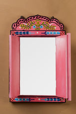 Pink Hand Painted Window Mirror