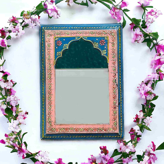 Chic Harmony: 25x35cm Hand-Painted Mirror