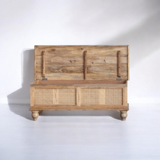 Antique Wooden Box with intricate carvings, ideal for adding rustic charm to any space.

