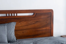 modern wooden beds | Solid Wood Walnut Bed | bed design latest wooden | furniture wooden bed design