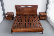 modern wooden beds | Solid Wood Walnut Bed | bed design latest wooden | furniture wooden bed design