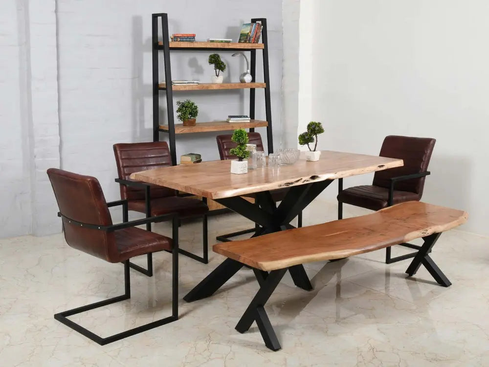 Industrial Modern Dining Table 6 Seater Dinning Set Black Industrial Dining Table jlhomedecor2021.myshopify.com