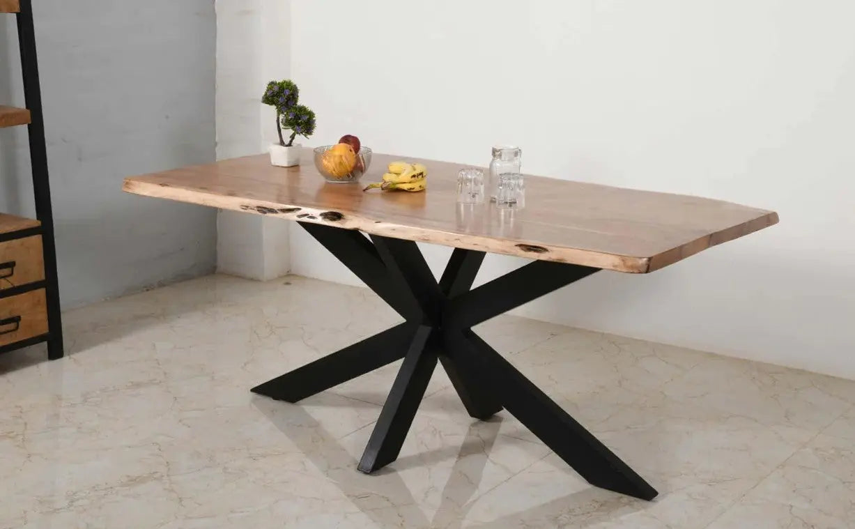 Industrial Modern Dining Table 6 Seater Dinning Set Black Industrial Dining Table jlhomedecor2021.myshopify.com