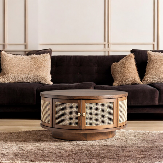 Cane coffee table