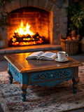 Carved vintage Coffee table | antique wood table