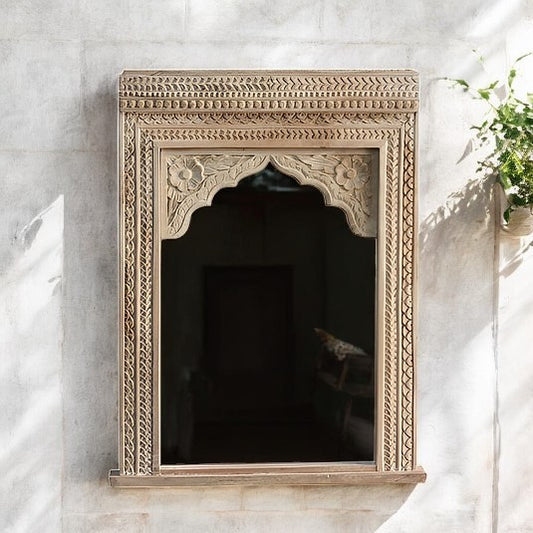 Jharokha wall decor | handmade wall decor | vintage mirror | antique mirror | aesthetic wall decor