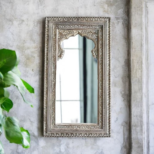 Wall Decor Jharokha Wall Mirror | Antique Finish Wall Mirror | jharokha mirror | antique mirror wall | vintage mirror india | big vintage mirror | vintage