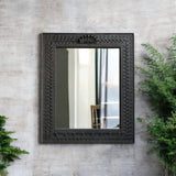 Black Wall Mirror | vintage mirror india | antique mirror frames| jharokha online | rajasthani jharokha