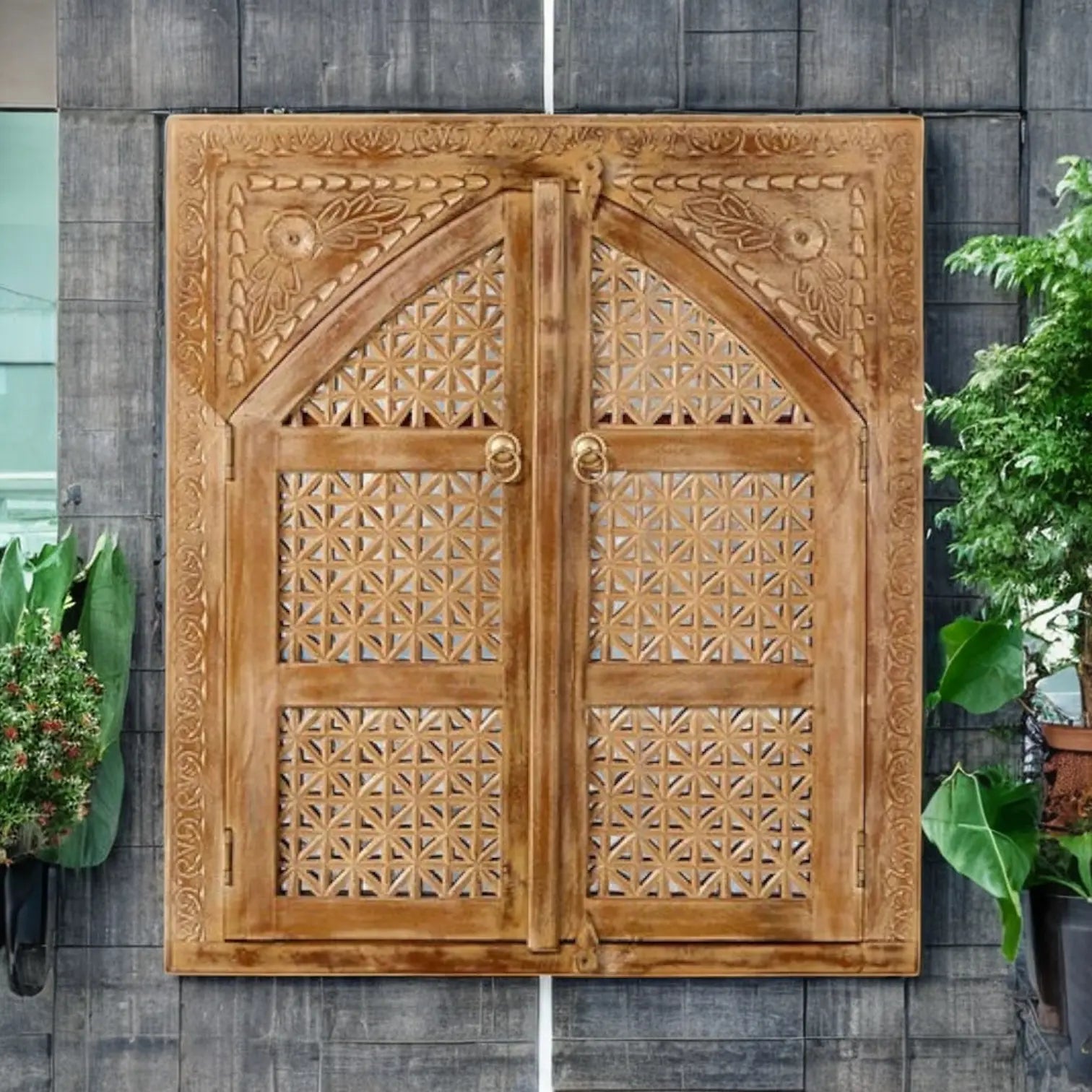 Carved Wall Panel | carved wood wall panel | Indian Jaali Wall Panel Headboard  bed head wall design jlhomedecor2021.myshopify.com