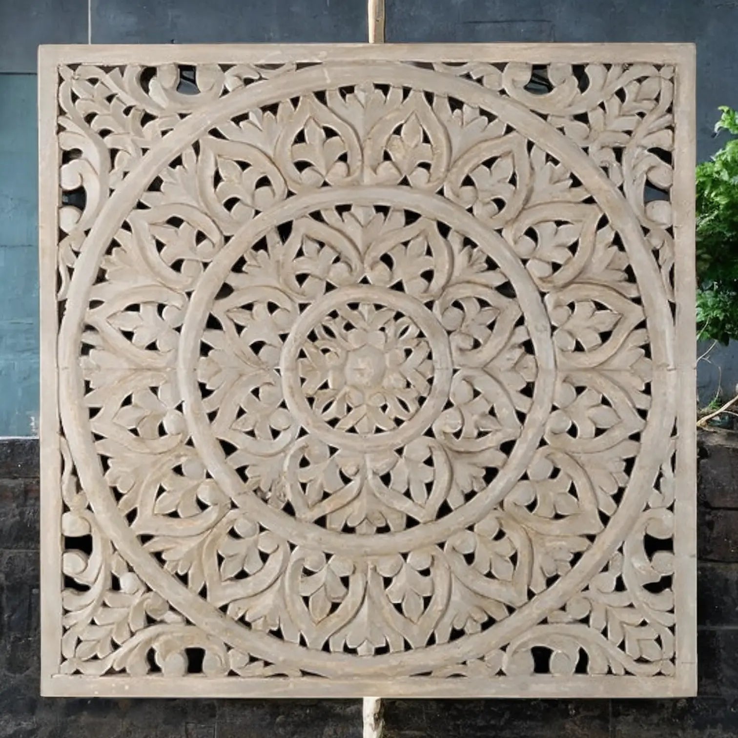 Carved Wall Panel | Decorative wood panels for wall Headboard  bed head wall design jlhomedecor2021.myshopify.com