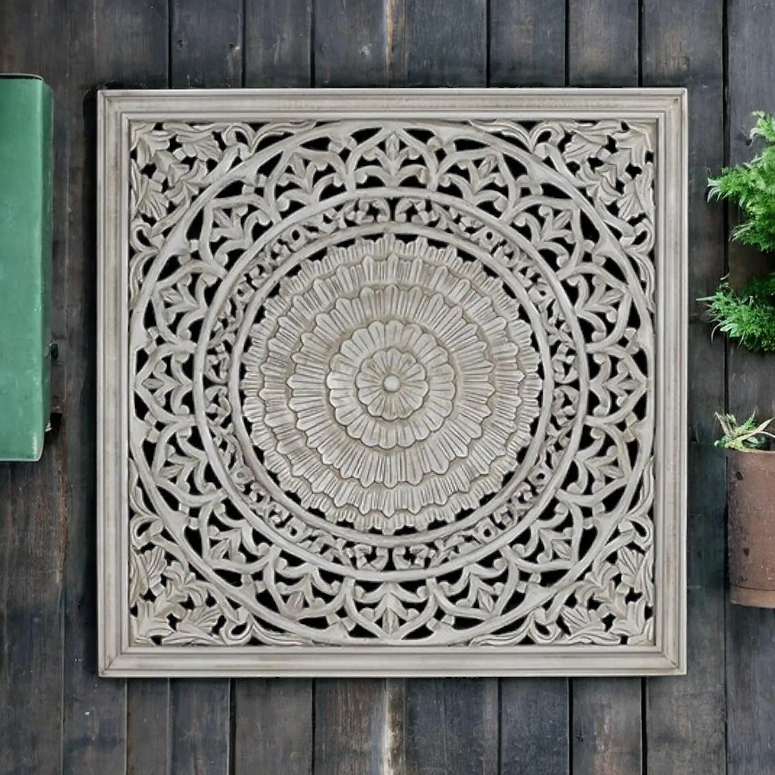 Carved Wall Panel | bed headboard Headboard  bed head wall design jlhomedecor2021.myshopify.com