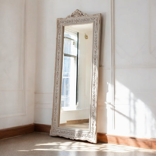 Arched antique vintage full length mirror | big wall mirrors | full length wall mirror | floor mirror