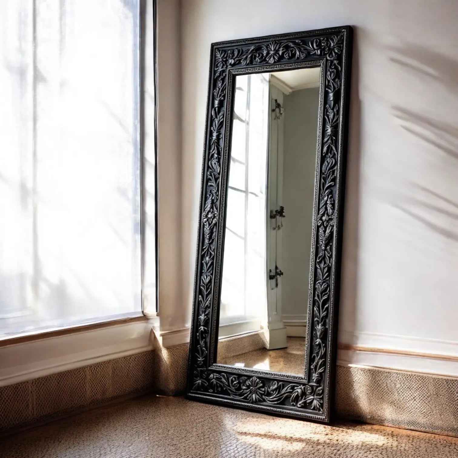 bedroom wall mirror | Antique full length wall mirror |  vintage full length wall mirrorr | big mirror| full mirror Mirror  6 feet mirror​ jlhomedecor2021.myshopify.com
