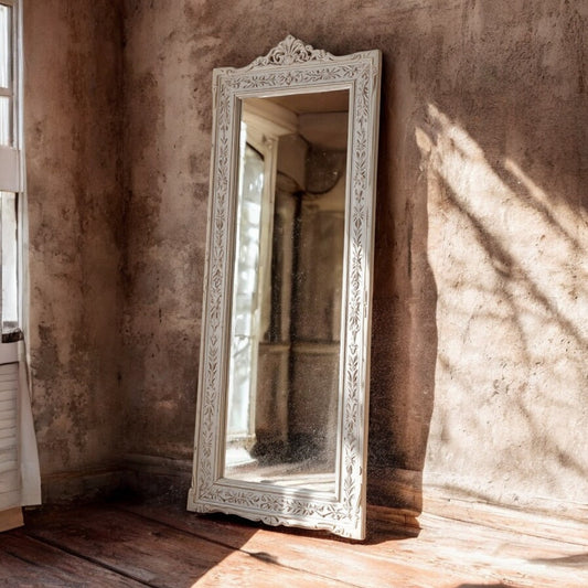 Arched antique vintage full length mirror | big wall mirrors | full length wall mirror | floor mirror