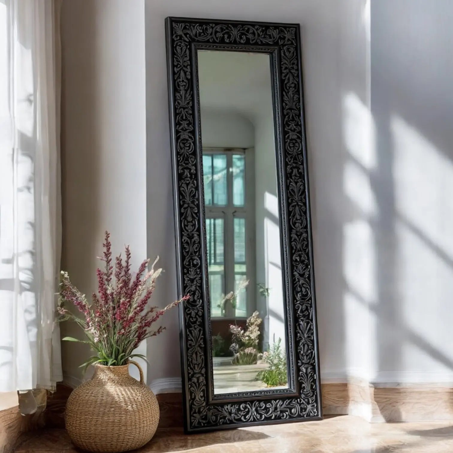 large mirror | Antique full length wall mirror |  vintage full length wall mirror | big mirror| full mirror | long wall mirror Mirror  6 feet mirror​ jlhomedecor2021.myshopify.com