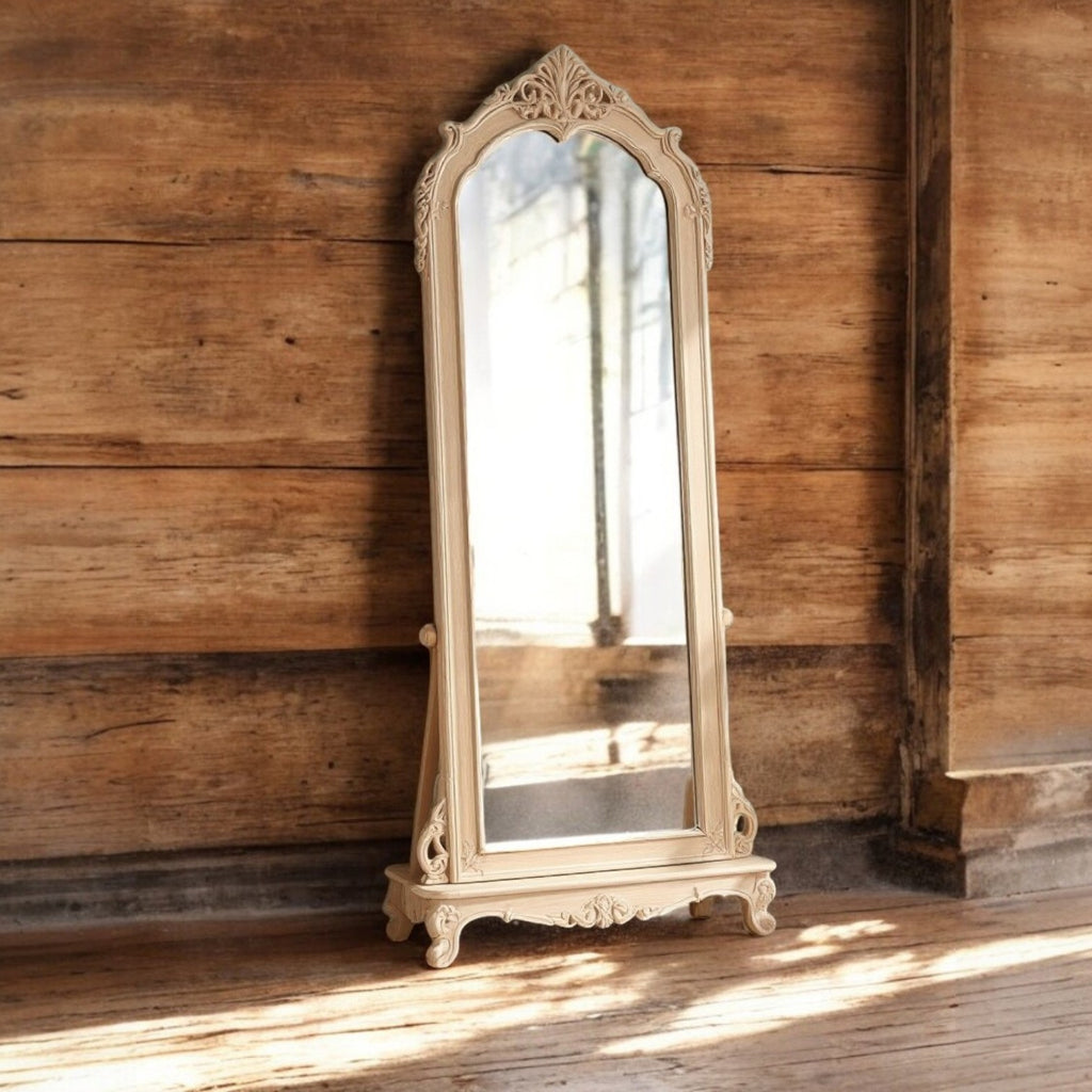 Arched antique vintage full length mirrorr | big wall mirrors | full length wall mirror | floor mirror