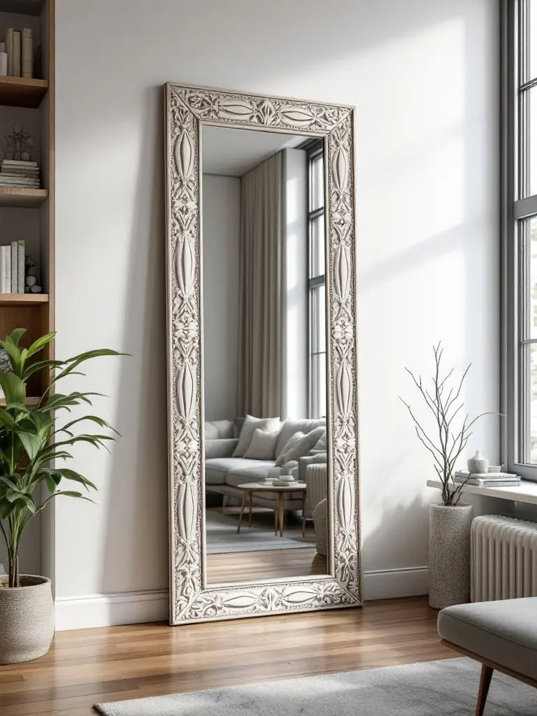 full length standing mirror | big wall mirrors | full length wall mirror | floor mirror Mirror  6 feet mirror​ jlhomedecor2021.myshopify.com