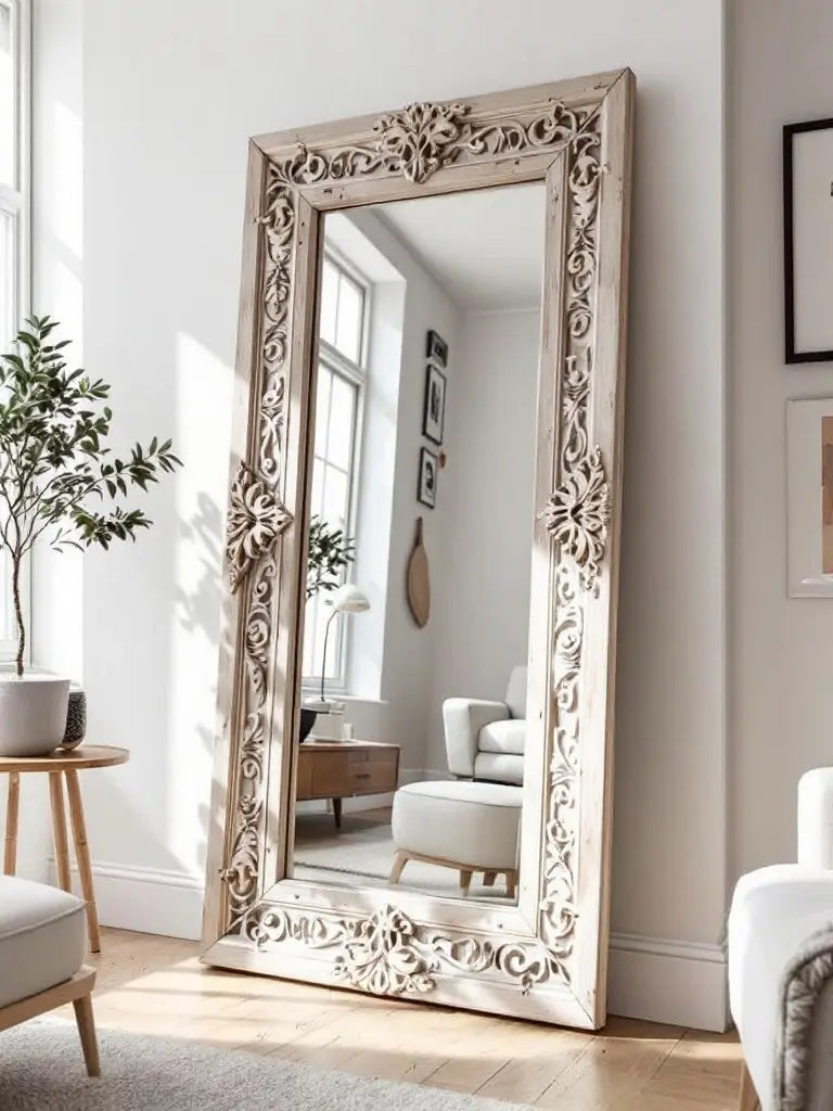 full length bedroom mirror | big wall mirrors | full length wall mirror | floor mirror Mirror  6 feet mirror​ jlhomedecor2021.myshopify.com