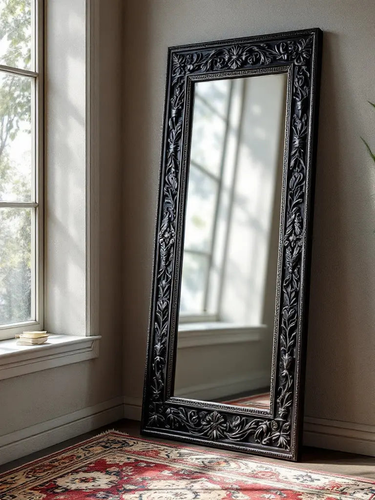 bedroom wall mirror | Antique full length wall mirror |  vintage full length wall mirrorr | big mirror| full mirror Mirror  6 feet mirror​ jlhomedecor2021.myshopify.com