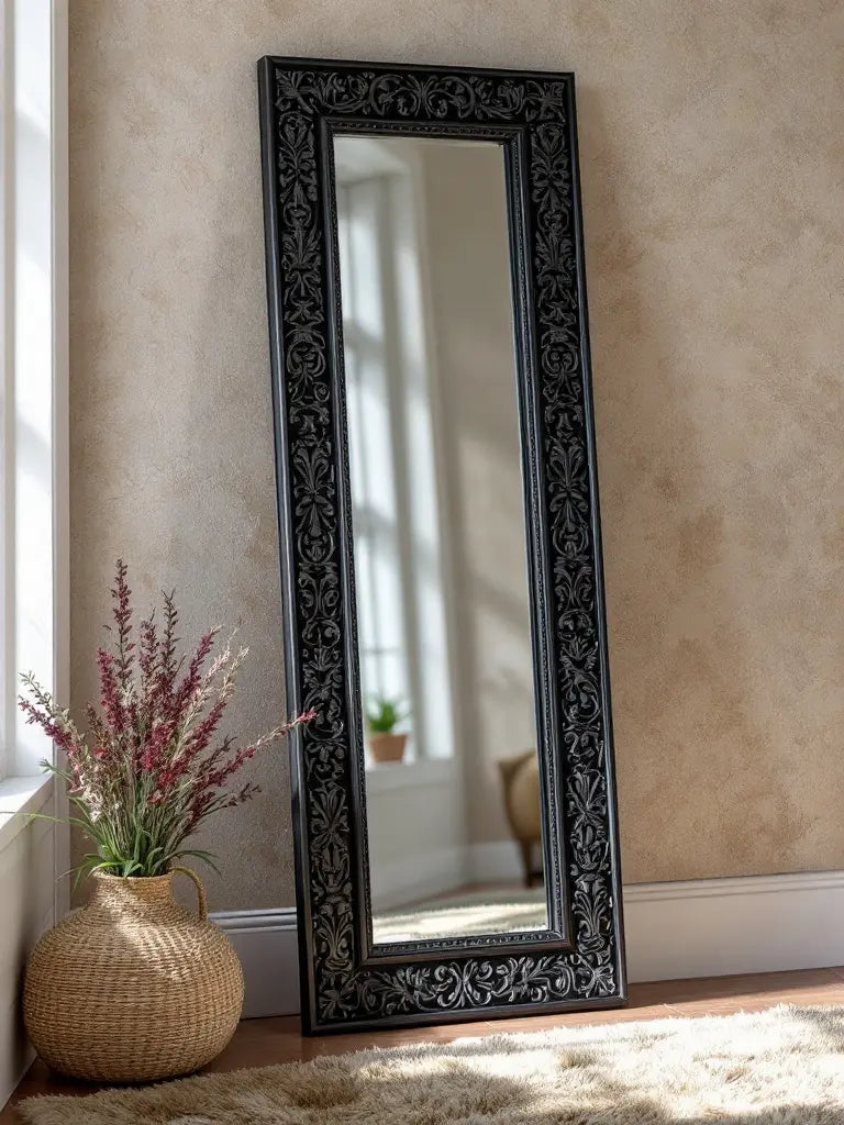 large mirror | Antique full length wall mirror |  vintage full length wall mirror | big mirror| full mirror | long wall mirror Mirror  6 feet mirror​ jlhomedecor2021.myshopify.com
