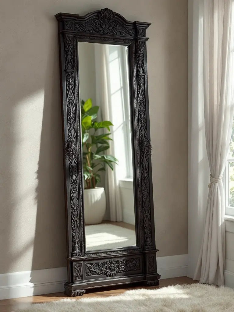 bedroom wall mirror | Antique full length wall mirror |  vintage full length wall mirrorr | big mirror| full mirror | long wall mirror Mirror  6 feet mirror​ jlhomedecor2021.myshopify.com