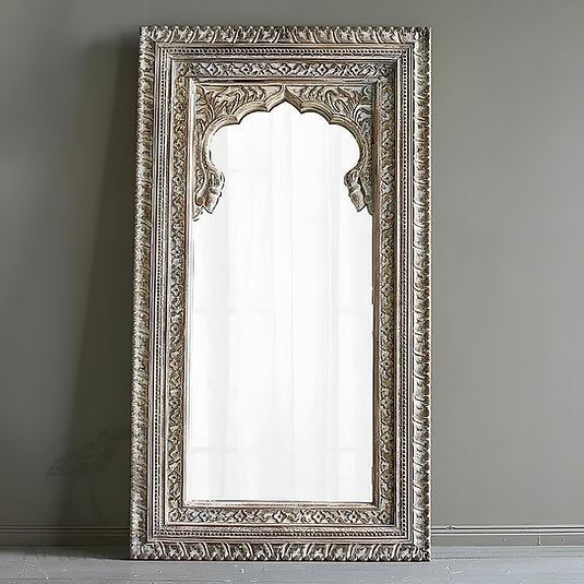 Wall Decor Jharokha Wall Mirror | Antique Finish Wall Mirror | jharokha mirror | antique mirror wall | vintage mirror india | big vintage mirror | vintage
