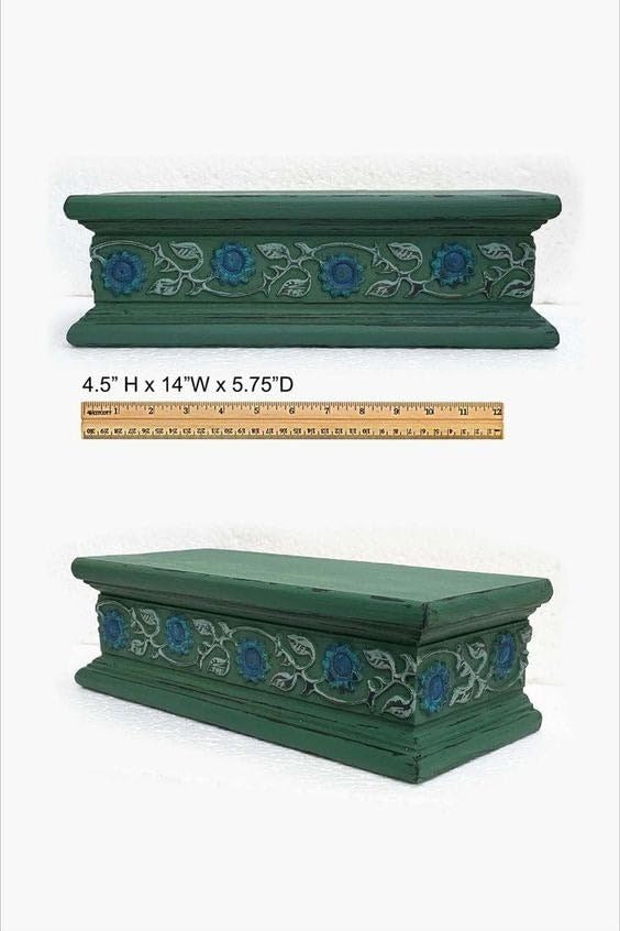 Handcarved Mango Wood Wall Shelf – Exquisite Jharokha Wall Decor for Modern & Rustic Spaces