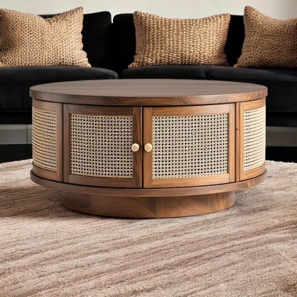 Cane coffee table Coffee Tables  Acacia coffee table jlhomedecor2021.myshopify.com