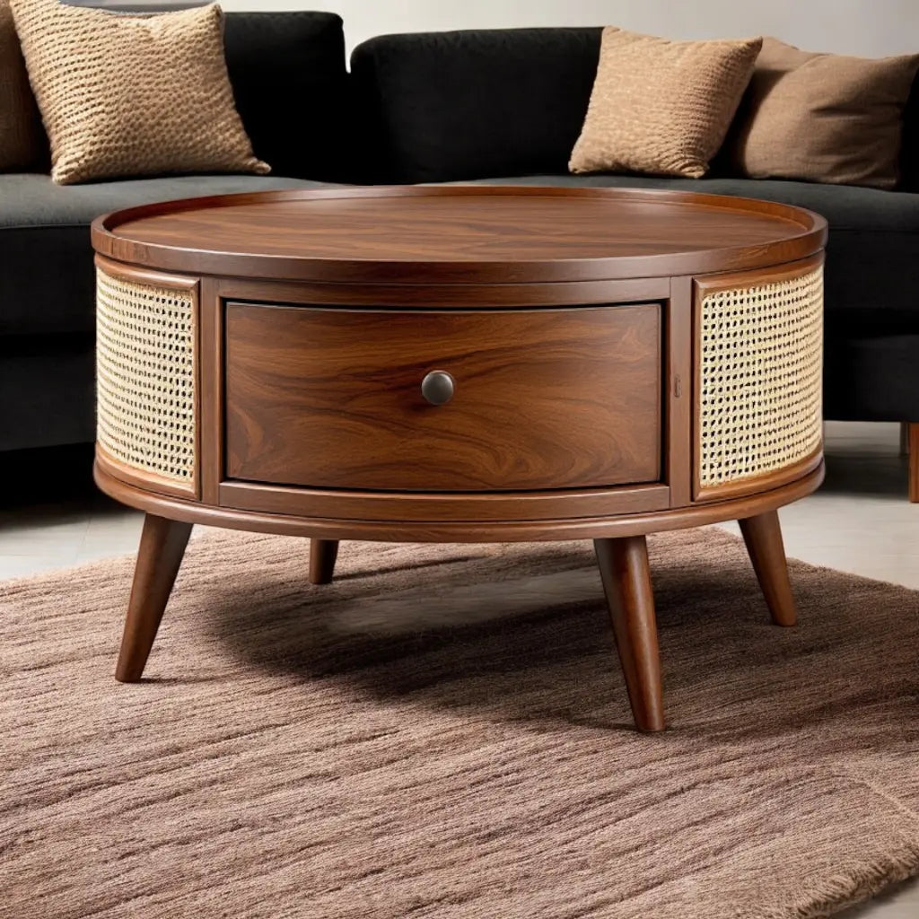 Cane Rattan Coffee Table Coffee Tables  Acacia coffee table jlhomedecor2021.myshopify.com