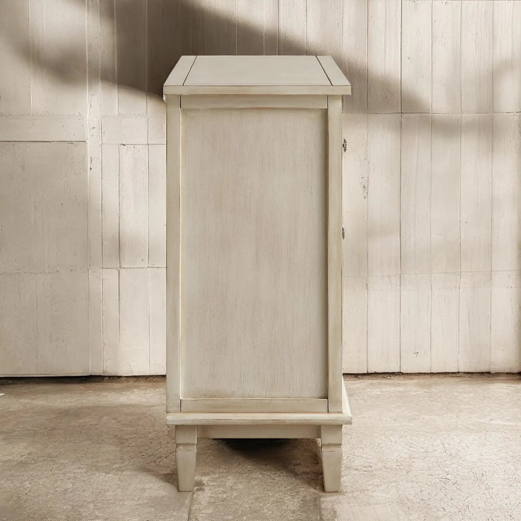 Whitewashed Carved 3 over 4 Drawer Dresser | Carved Wooden Chest of Drawer Vintage Finish | Carved Flower Mango Wood Solid DRESSER  antique furniture shop​ jlhomedecor2021.myshopify.com