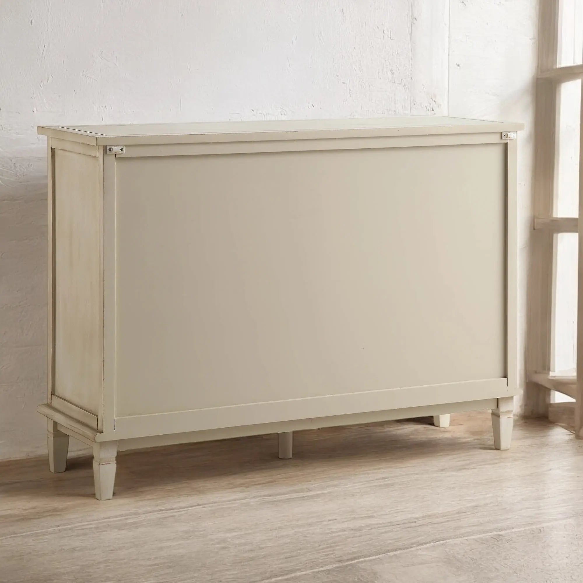 Whitewashed Carved 3 over 4 Drawer Dresser | Carved Wooden Chest of Drawer Vintage Finish | Carved Flower Mango Wood Solid DRESSER  antique furniture shop​ jlhomedecor2021.myshopify.com