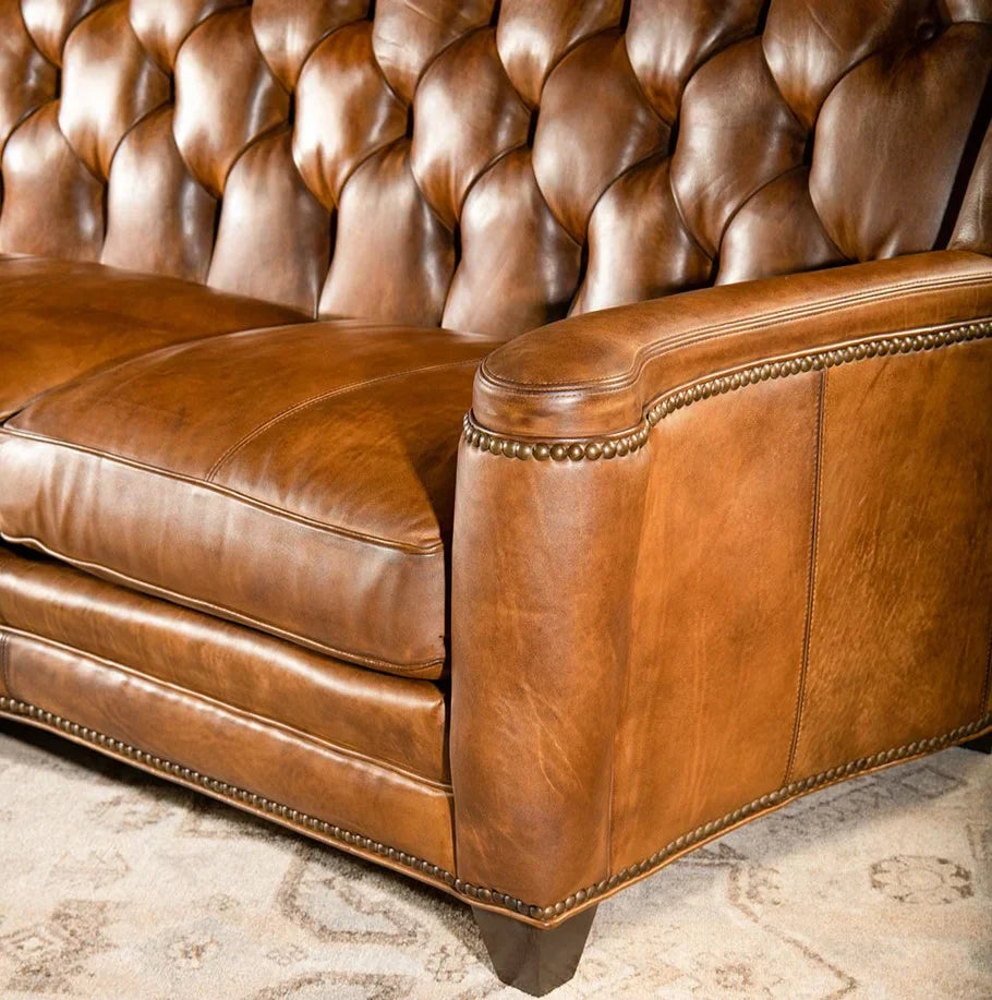 VersaMondo Buffalo Leather Sofa Bed – Convertible 3-Seater by J.L.HOME DECOR