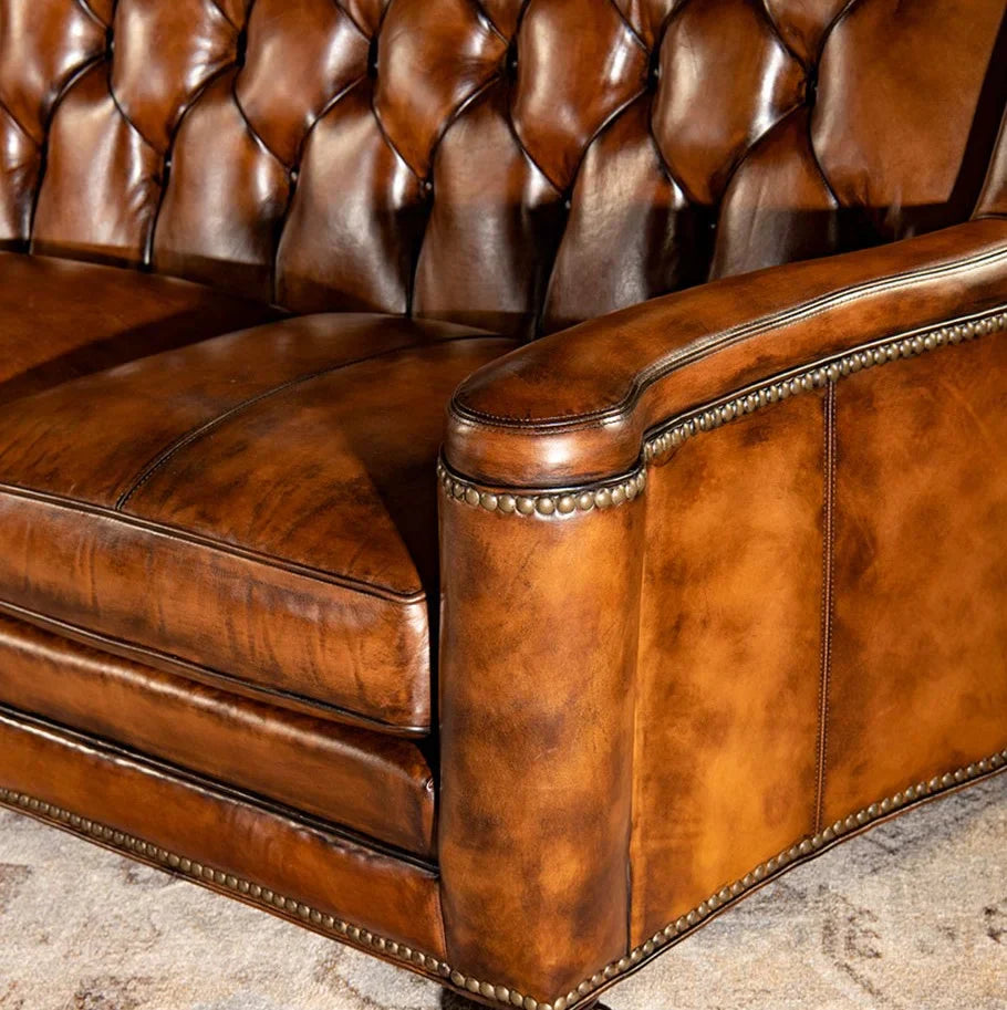 VersaMondo Buffalo Leather Sofa Bed – Convertible 3-Seater by J.L.HOME DECOR