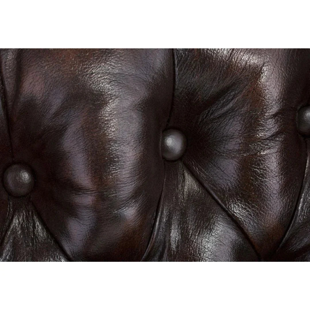 Oxford Monarch Wingback Chesterfield 1-Seater – Handcrafted Genuine Leather Armchair by  J.L.HOME DECOR