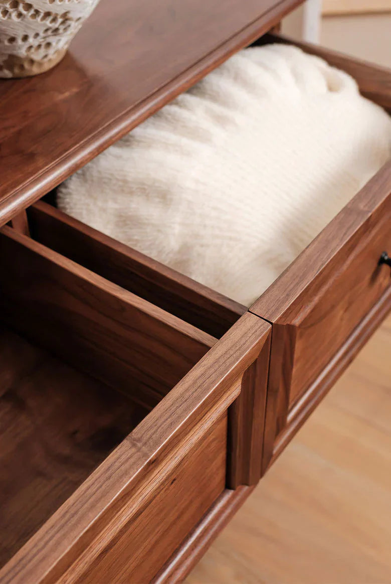 J.L.HOME DECOR Acacia Wood Dresser | Handcrafted 7-Drawer Storage Cabinet | Modern Farmhouse Design - 150x45x85 cm