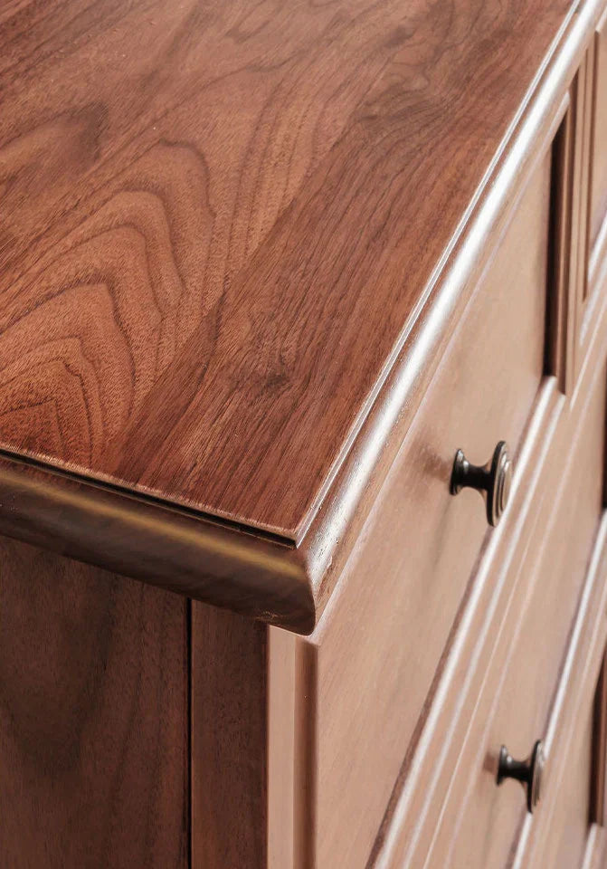 J.L.HOME DECOR Acacia Wood Dresser | Handcrafted 7-Drawer Storage Cabinet | Modern Farmhouse Design - 150x45x85 cm