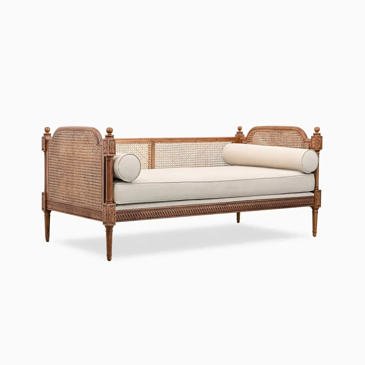 Sereno Natura Rattan Daybed – Handcrafted Solid Wood & Woven Elegance by J.L.HOME DECOR