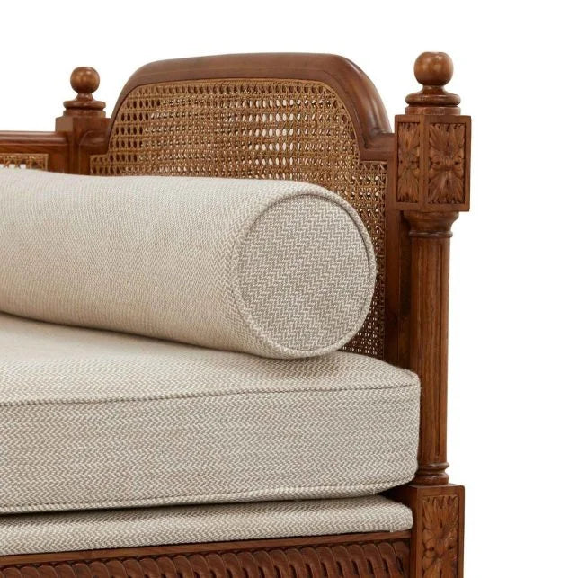 Sereno Natura Rattan Daybed – Handcrafted Solid Wood & Woven Elegance by J.L.HOME DECOR