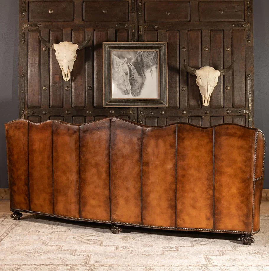 Majestique Renaissance Tufted Buffalo Leather Sofa – Premium 3-Seater by J.L.HOME DECOR